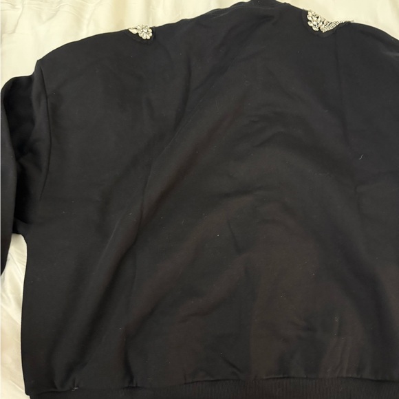 Cinq à Sept Black Embellished Sweatshirt - Picture 3 of 3